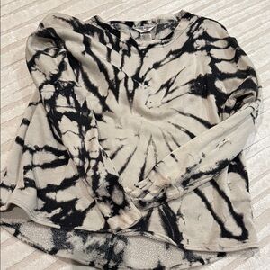 Hard Tail Black and Cream Tie-Dye Sweatshirt